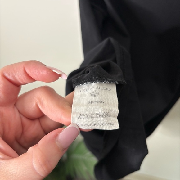 Loulou Studio Mahina Supima Cotton Black Tank - Picture 6 of 6
